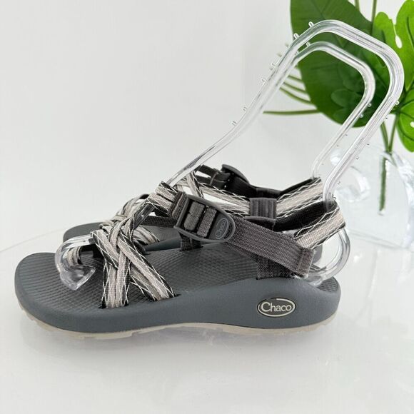 Chaco Women ZX/2 Sandal Sz 7 Outdoor Hike Black Gray Strappy Thong Adjustable - Picture 5 of 12